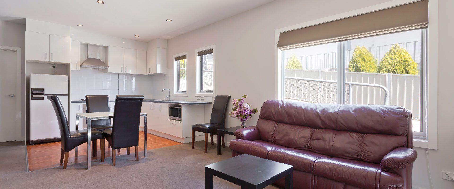 Modern two bedroom ground floor townhouse sleeping four guests. Absolutely great for a small family or group of friends.