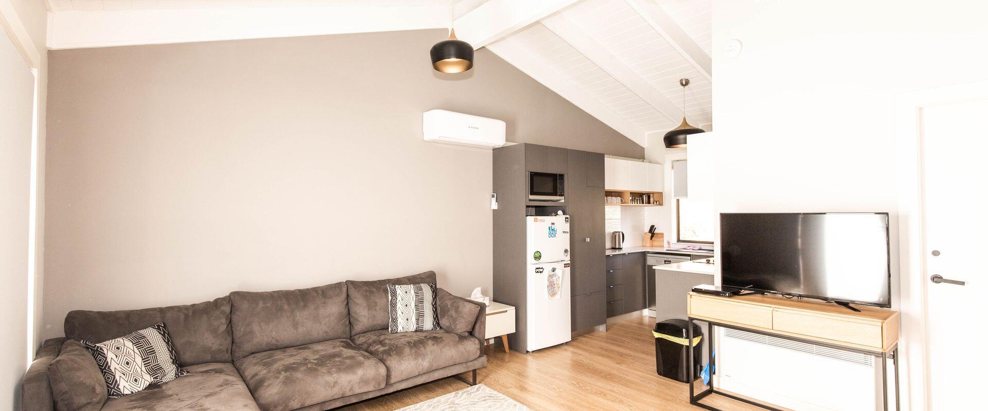 The open living has a new kitchen, modern appliances and reverse cycle air conditioning.